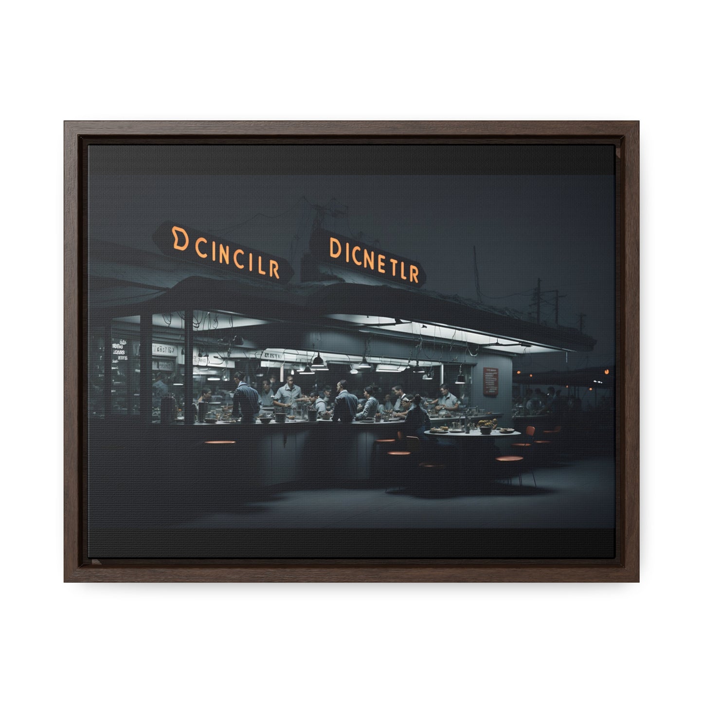 Drive-In Diner Dreams Nostalgic Dystopian Collection of Retro Wall Art Gallery Canvas Wraps Horizontal Frame v1/6