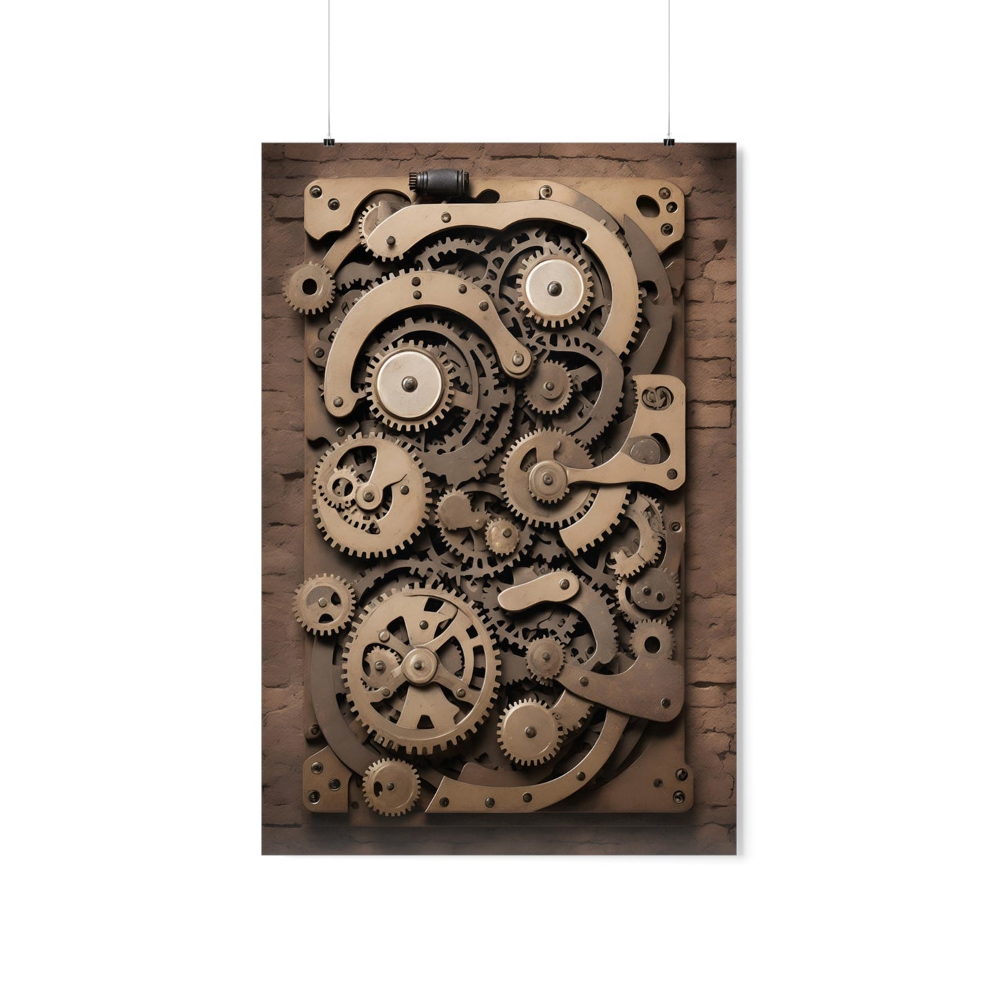 Steampunk Sign hanging poster Premium Matte Vertical Posters for the man cave library bar art garage v1