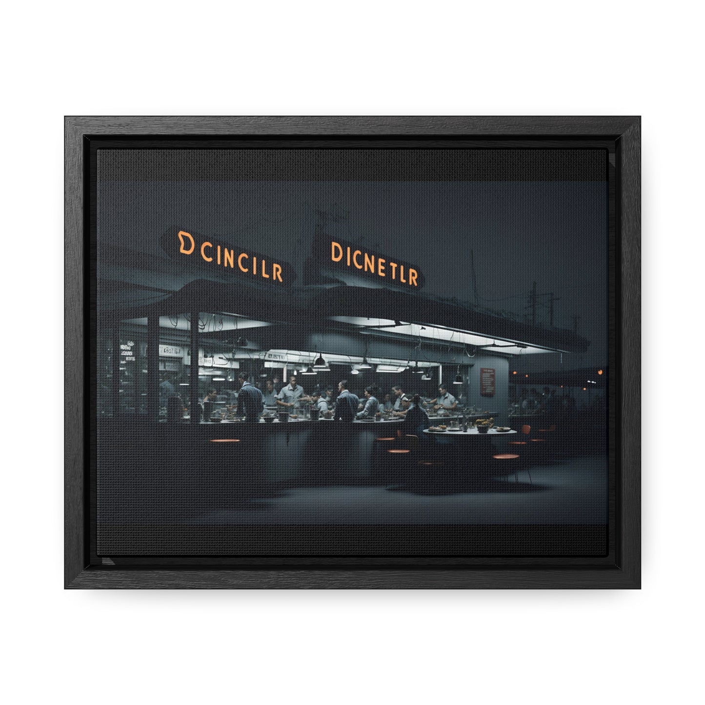 Drive-In Diner Dreams Nostalgic Dystopian Collection of Retro Wall Art Gallery Canvas Wraps Horizontal Frame v1/6