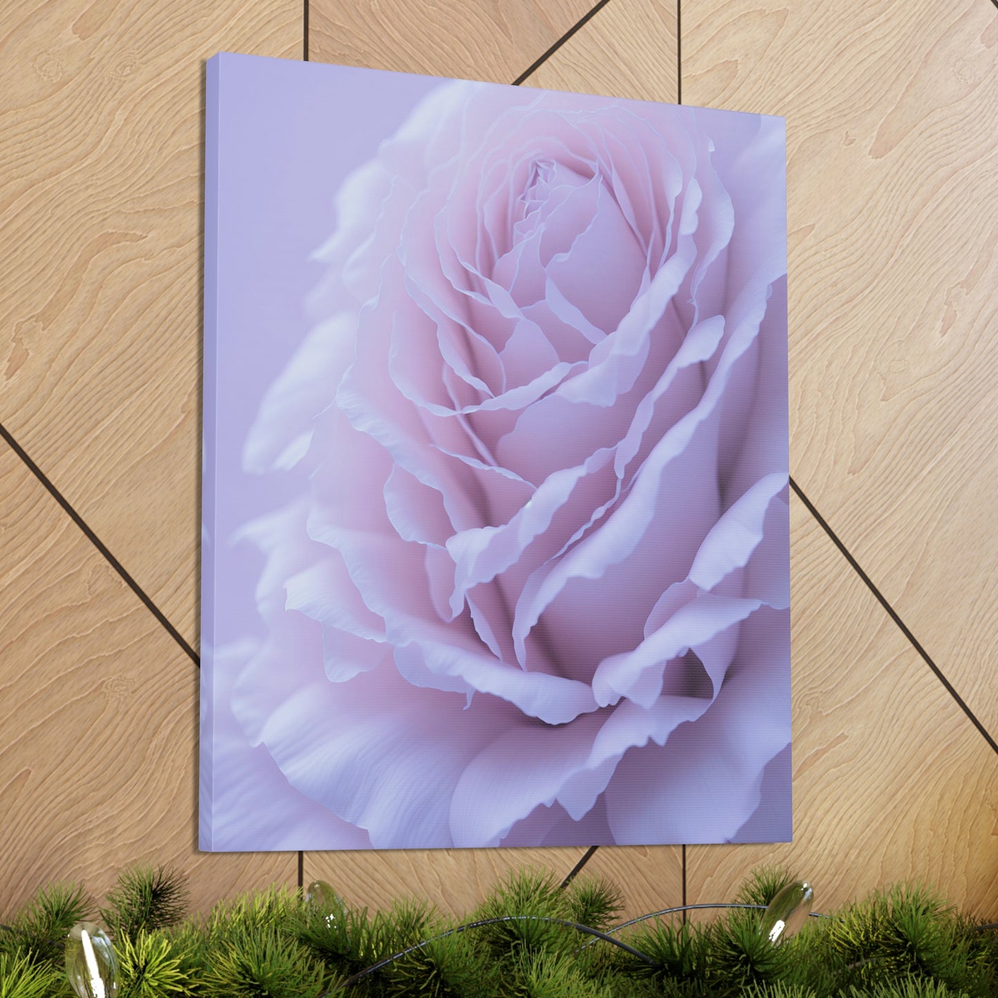 Soft Art White Flower canvas wrap around Soft pink and white print for a soft clean home decor Soft floral art canvas print for the bathroom