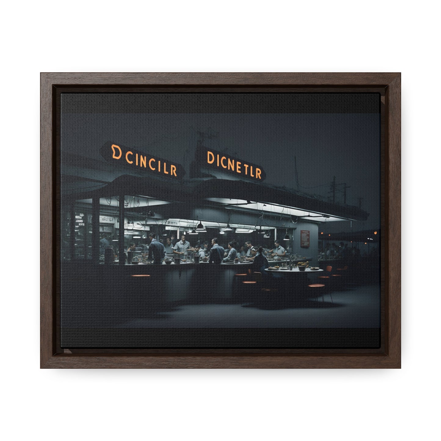 Drive-In Diner Dreams Nostalgic Dystopian Collection of Retro Wall Art Gallery Canvas Wraps Horizontal Frame v1/6