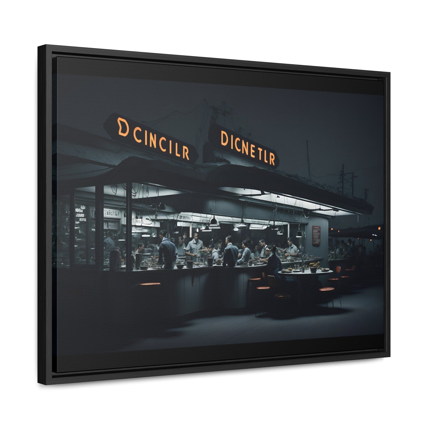 Drive-In Diner Dreams Nostalgic Dystopian Collection of Retro Wall Art Gallery Canvas Wraps Horizontal Frame v1/6