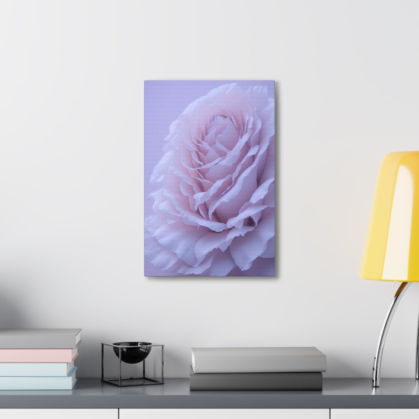 Soft Art White Flower canvas wrap around Soft pink and white print for a soft clean home decor Soft floral art canvas print for the bathroom