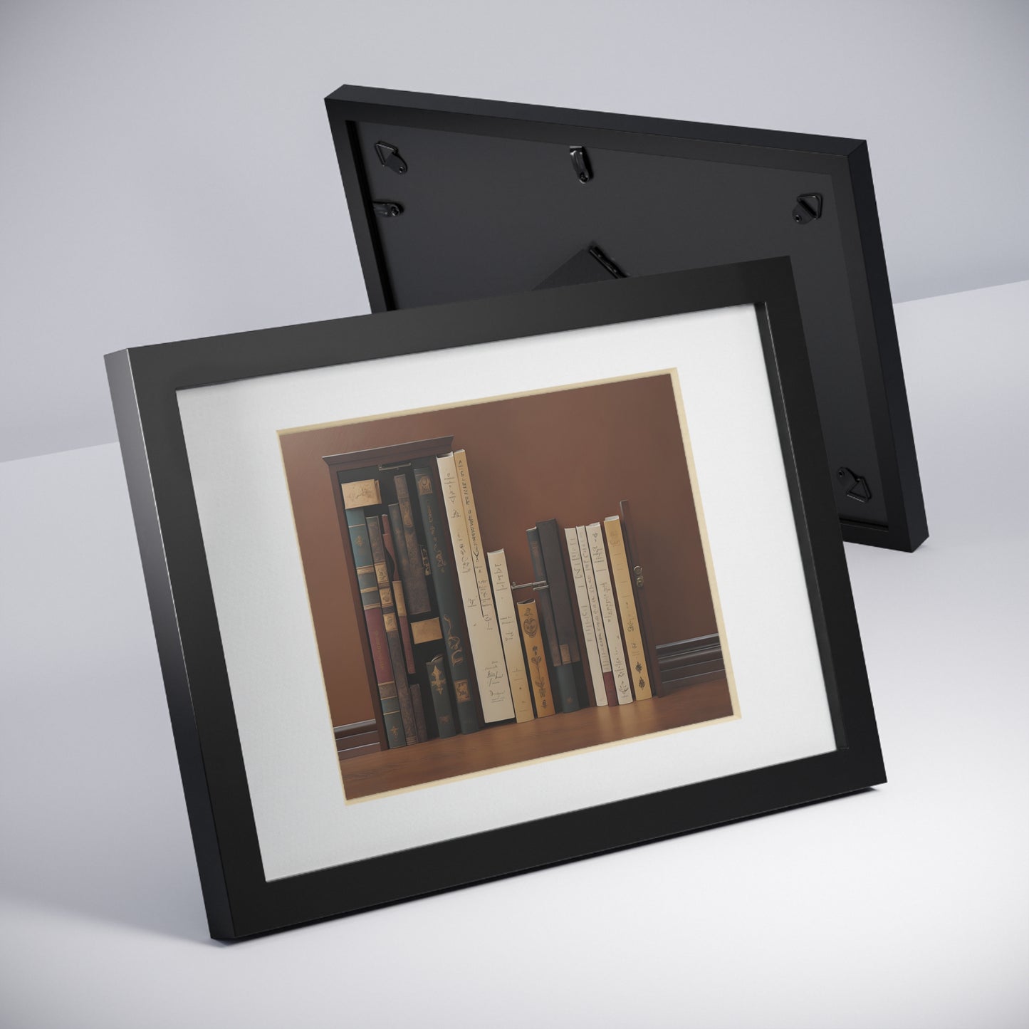 Unhidden door framed art library bookshelf studio study office poster teacher v2