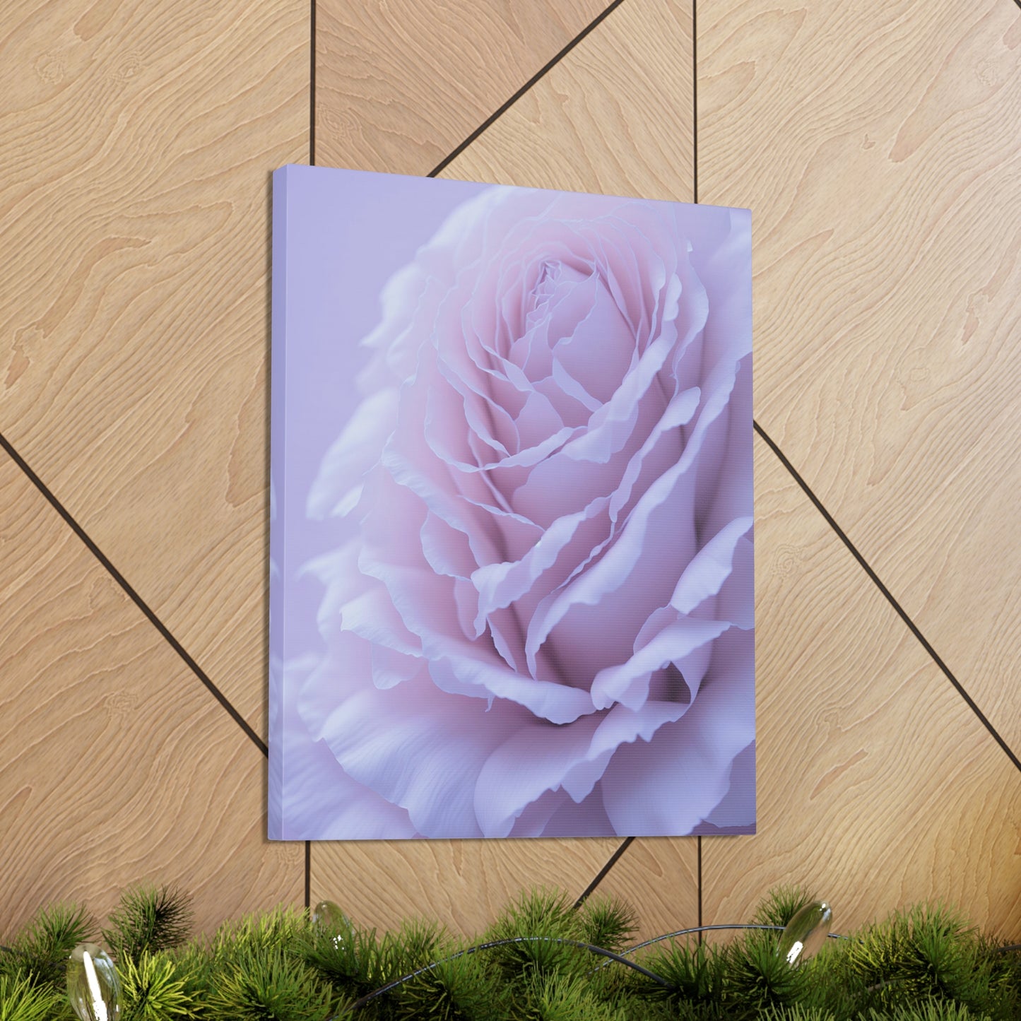 Soft Art White Flower canvas wrap around Soft pink and white print for a soft clean home decor Soft floral art canvas print for the bathroom