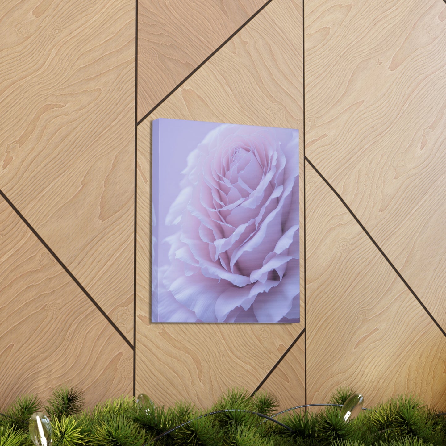 Soft Art White Flower canvas wrap around Soft pink and white print for a soft clean home decor Soft floral art canvas print for the bathroom