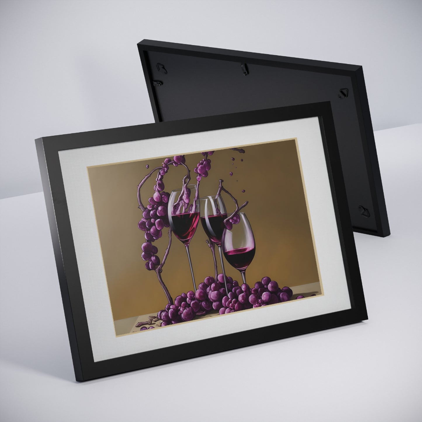 Wine framed art bar gift for mom black for the kitchen dining poster v9