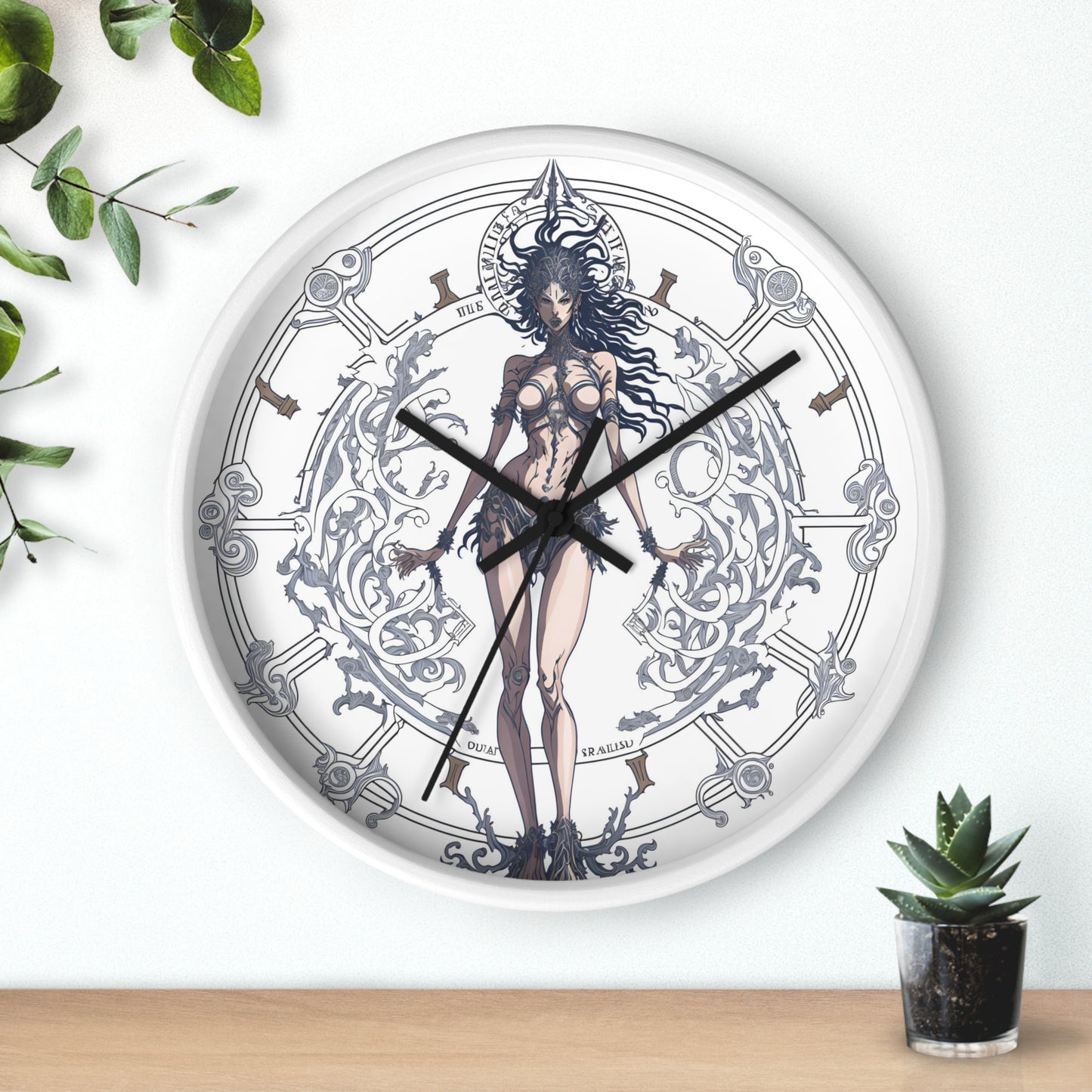 Celestial Goddess Wall Clock design 2 celestial goddess Analog Wall Clock design for those fantasy lovers the library