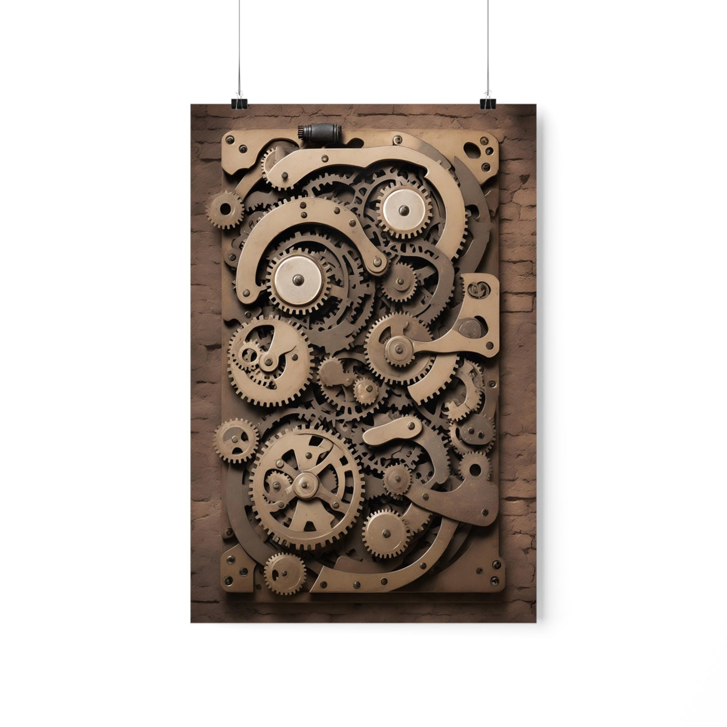 Steampunk Sign hanging poster Premium Matte Vertical Posters for the man cave library bar art garage v1