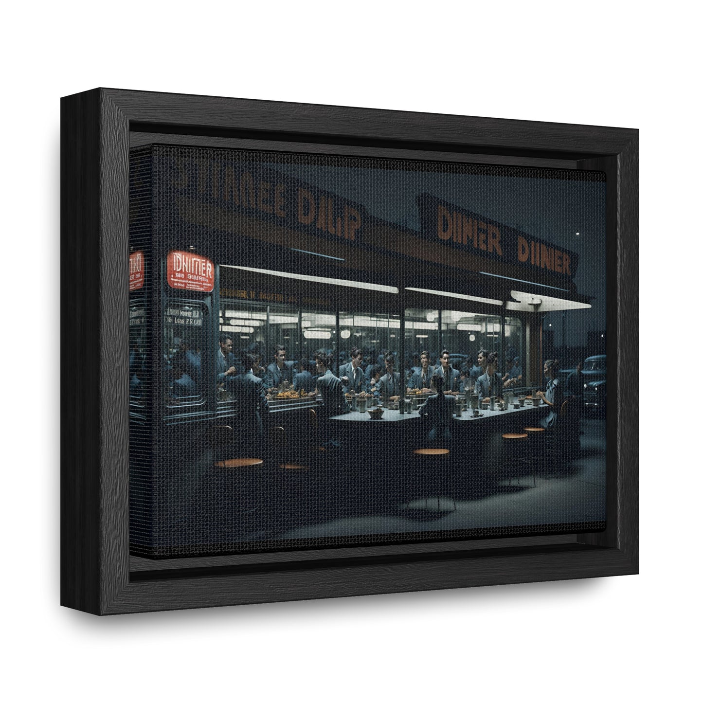 Drive-In Diner Dreams Nostalgic Dystopian Collection of Retro Wall Art Gallery Canvas Wraps Horizontal Frame v2/6