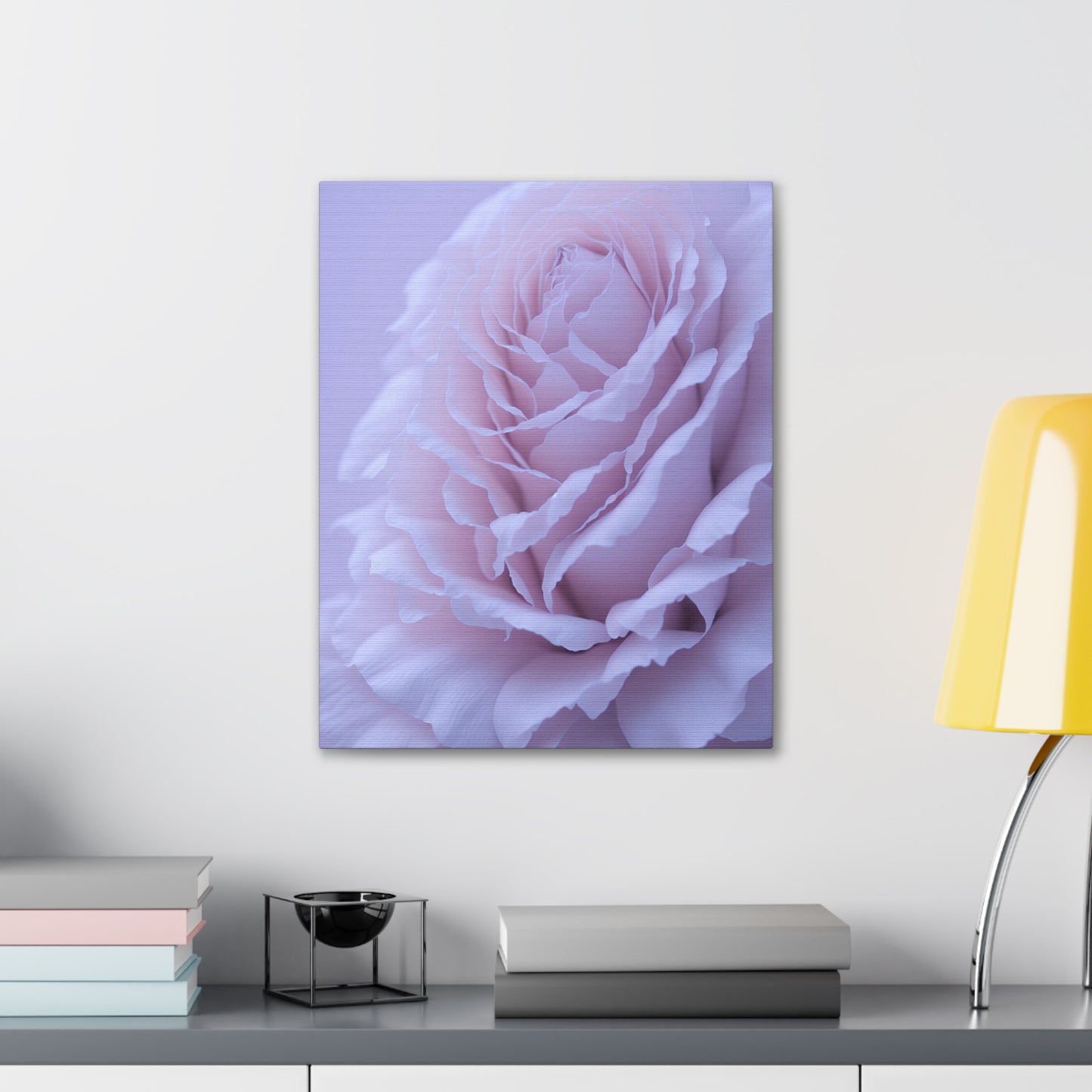 Soft Art White Flower canvas wrap around Soft pink and white print for a soft clean home decor Soft floral art canvas print for the bathroom