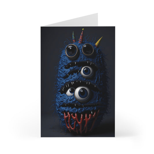 Happy Birthday Monster Greeting Cards (7 pcs) Design 4 of 15