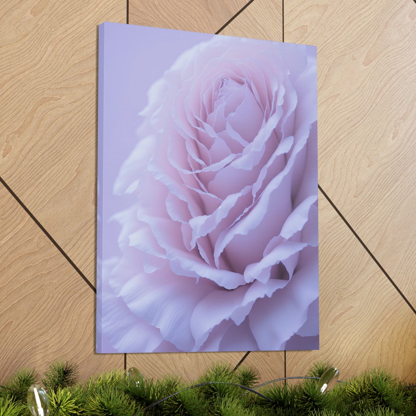 Soft Art White Flower canvas wrap around Soft pink and white print for a soft clean home decor Soft floral art canvas print for the bathroom